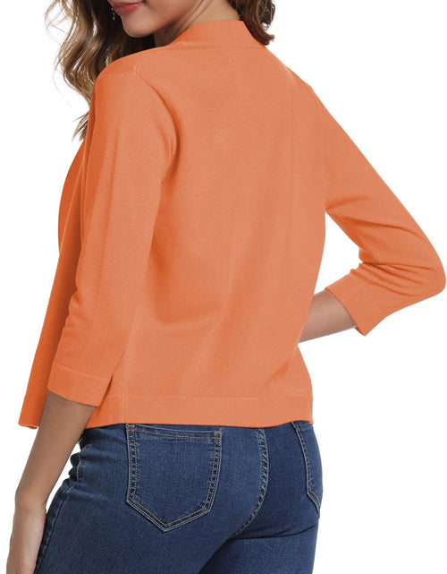 Load image into Gallery viewer, Women'S 3/4 Sleeve Cropped Cardigan Sweater Elegant Shrugs for Women
