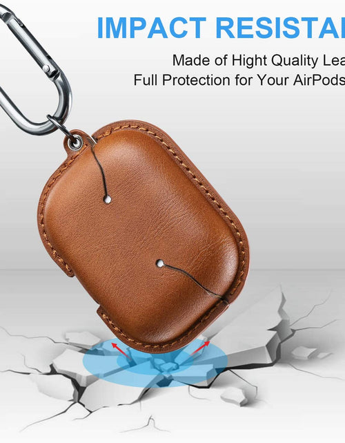 Load image into Gallery viewer, for Airpods Pro 2 Case Leather, Airpods Pro Leather Case Cover with Keychain Airpods Strap Compatible with Apple Airpods Pro 2Nd Generation 2023 2022/ Airpods Pro 2019 (Front LED Visible),Brown
